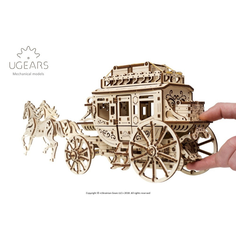 Ugears Конструктор 3D пазл Почтовый дилижанс  70045